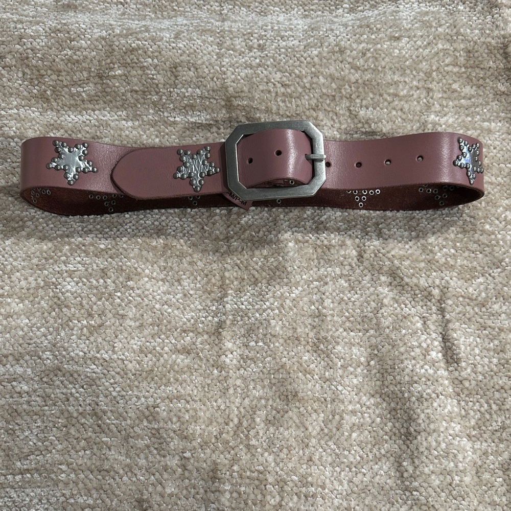 Free People Brown Belt with Silver Accents, NEW.